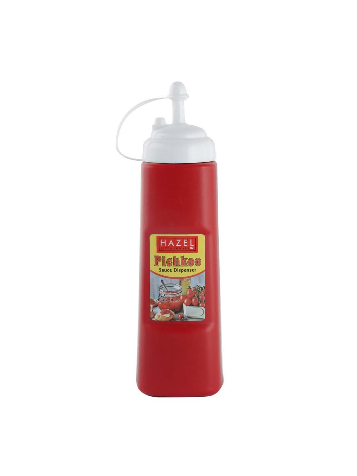 HAZEL Red Polypropylene Chutney Bottle (0.56 L) - Set of 1