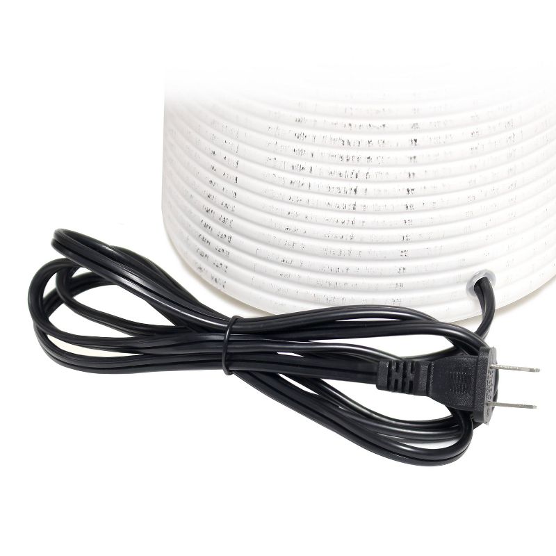 Welcome Home Rustic Ceramic Foyer Entryway Accent Table Lamp with Fabric Shade White - Simple Designs