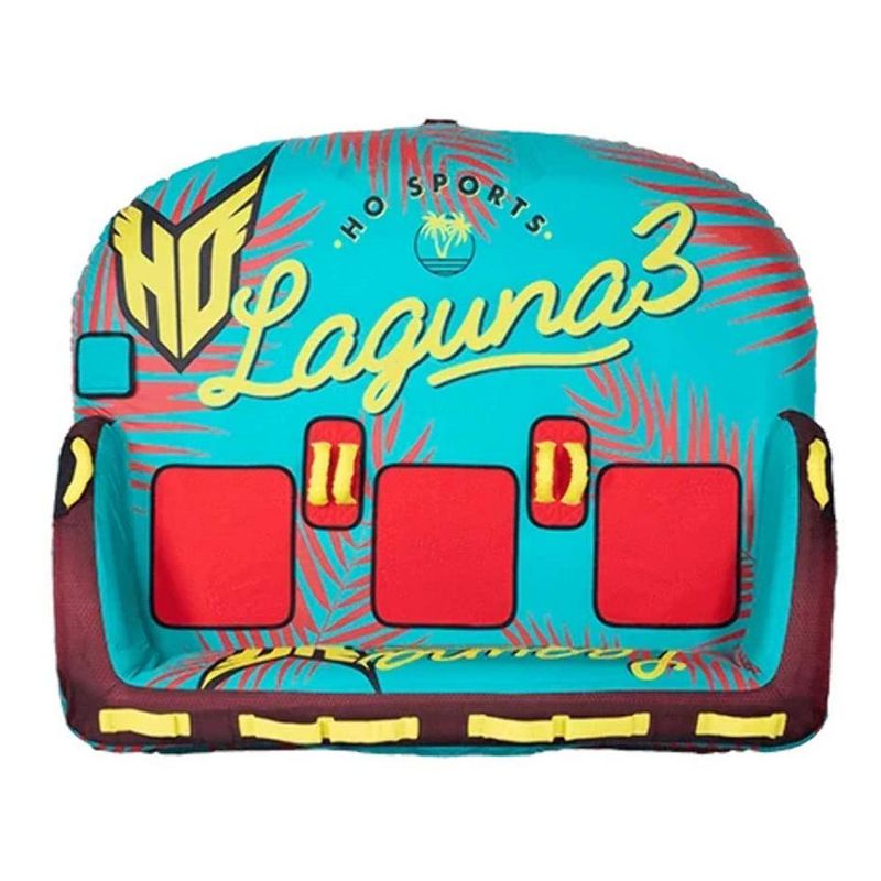 HO Sports Laguna 3-Person Multi-Directional Ride-On Chariot and Couch Style Towable Tube with Attachments