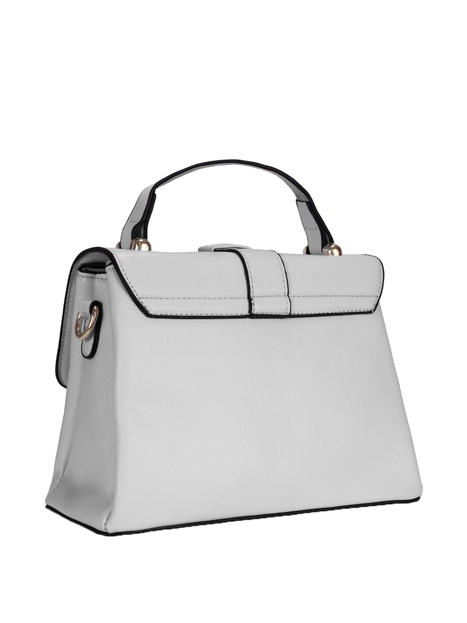 Luvoksi Grey Solid Medium Satchel Handbag