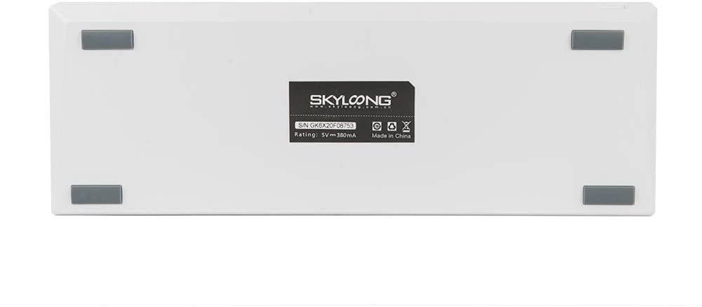 EPOMAKER SKYLOONG SK61 GK61 61 Keys Hot Swappable 60% Mechanical Keyboard with RGB Backlit, Doubleshot ABS Keycaps, Dustproof for Win/Mac/Gamers(Gateron Optical Brown, White