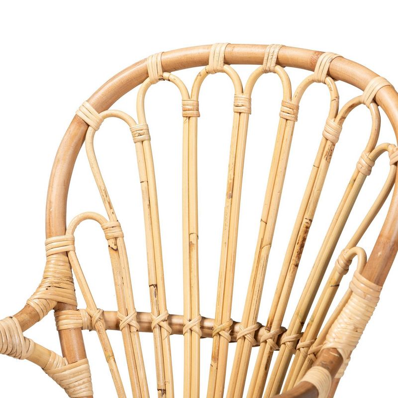 Sheraton Rattan Armchair Natural - Baxton Studio