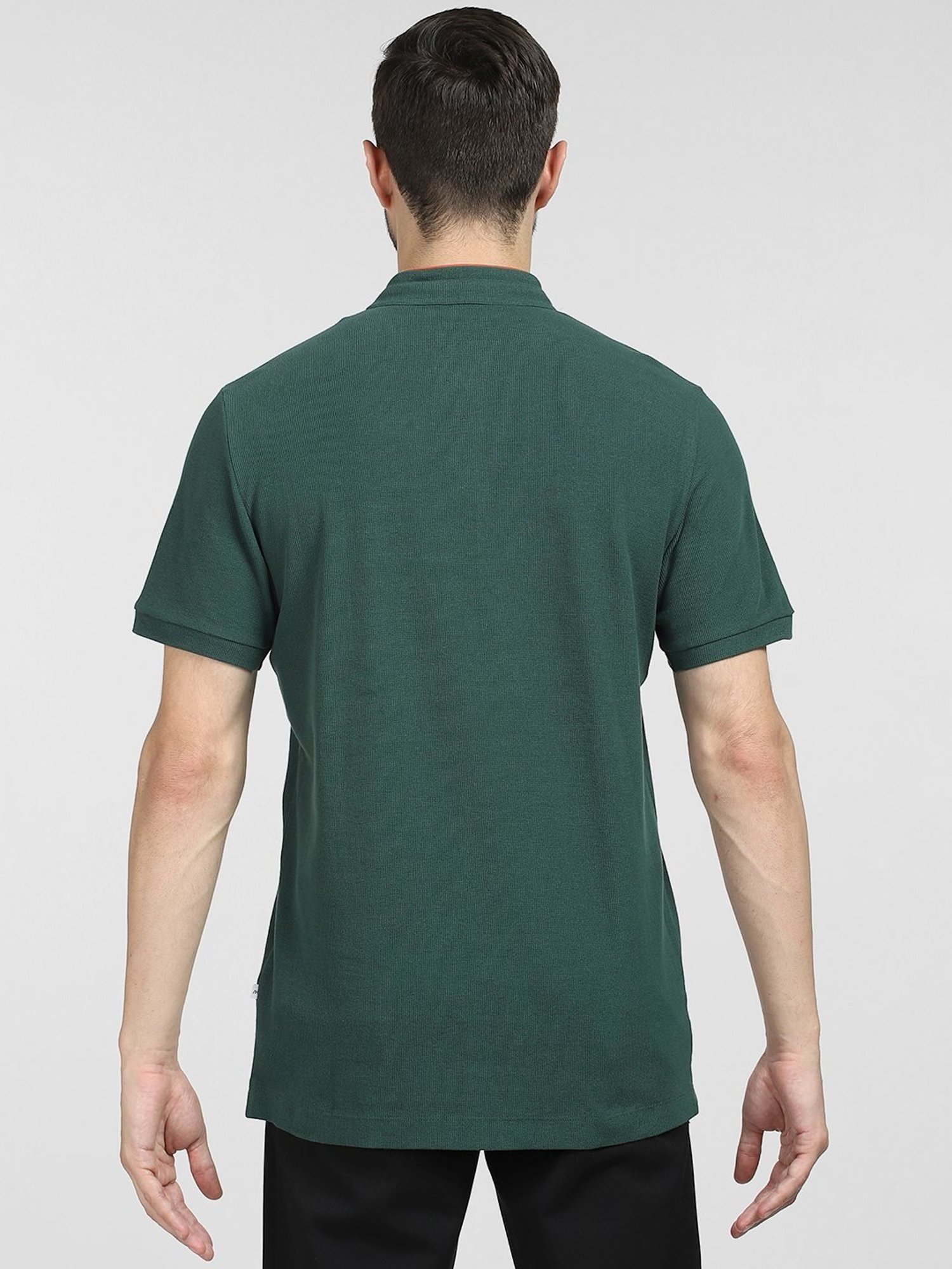 SELECTED HOMME Green Cotton Slim Fit T-Shirt