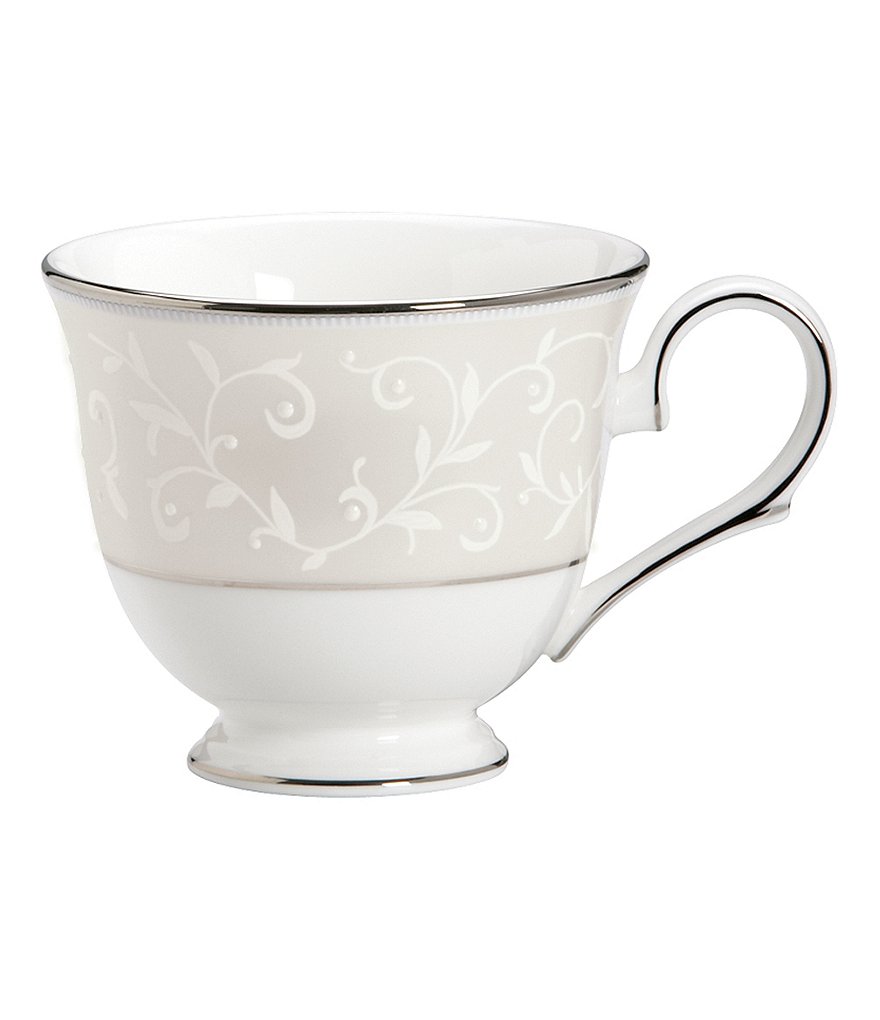 Lenox Opal Innocence Vine & Pearl Platinum Opalescent Bone China Cup