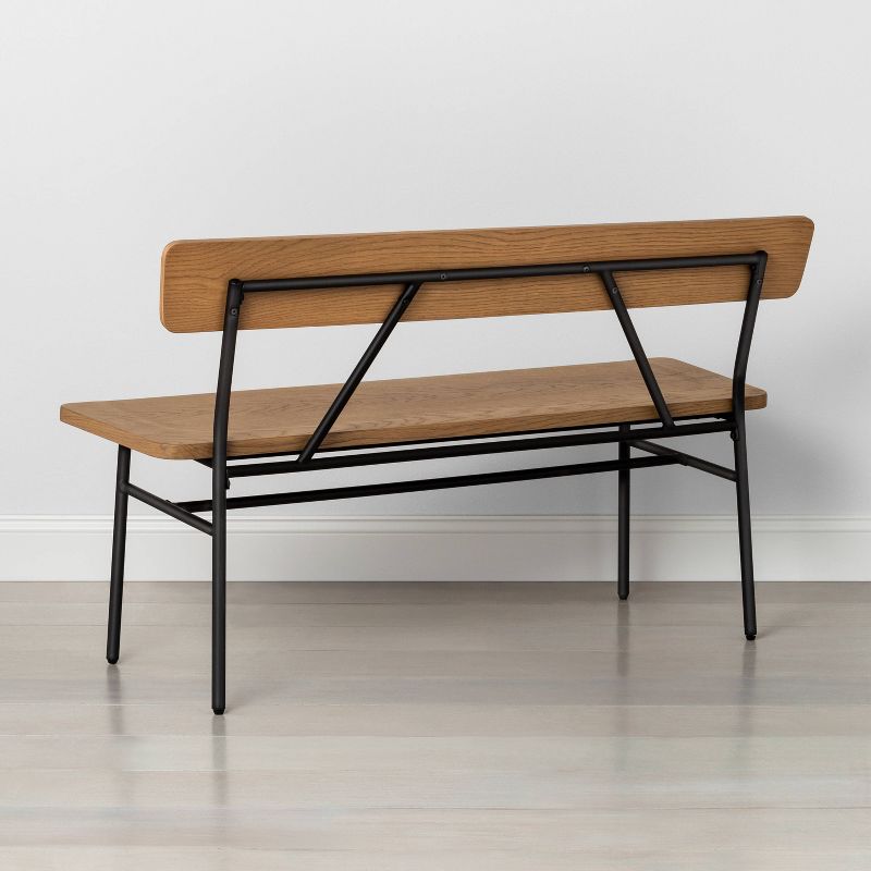 Wood & Steel Accent Bench Black - Hearth & Hand™ with Magnolia