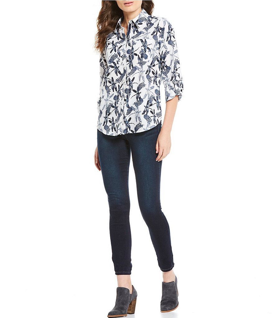 Commando Faux Leather Crocodile-Embossed Legging