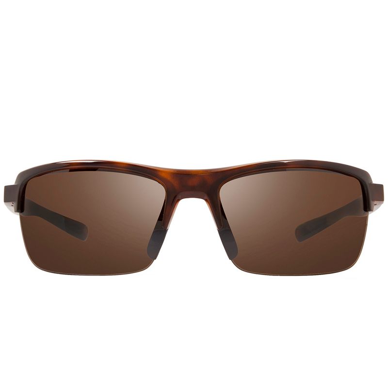 Revo Crux N L RE 4066 04 BR Unisex Rectangle Polarized Sunglasses Tortoise 63mm