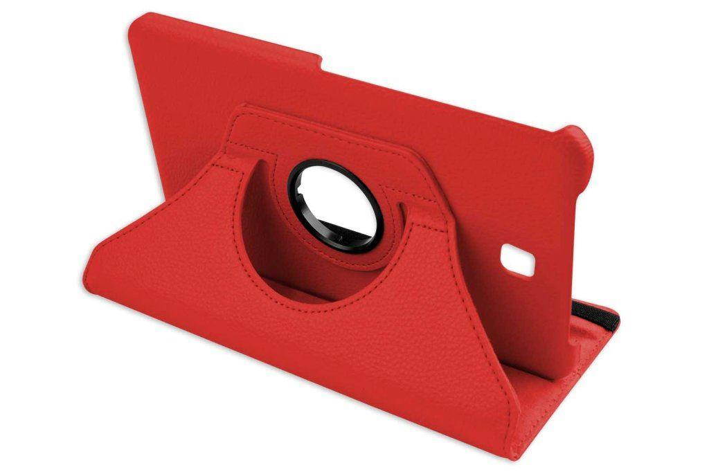 Hellfire Trading PU Leather Case 360 Rotating for Samsung Galaxy Tab 4 T330 8" - Hot Pink