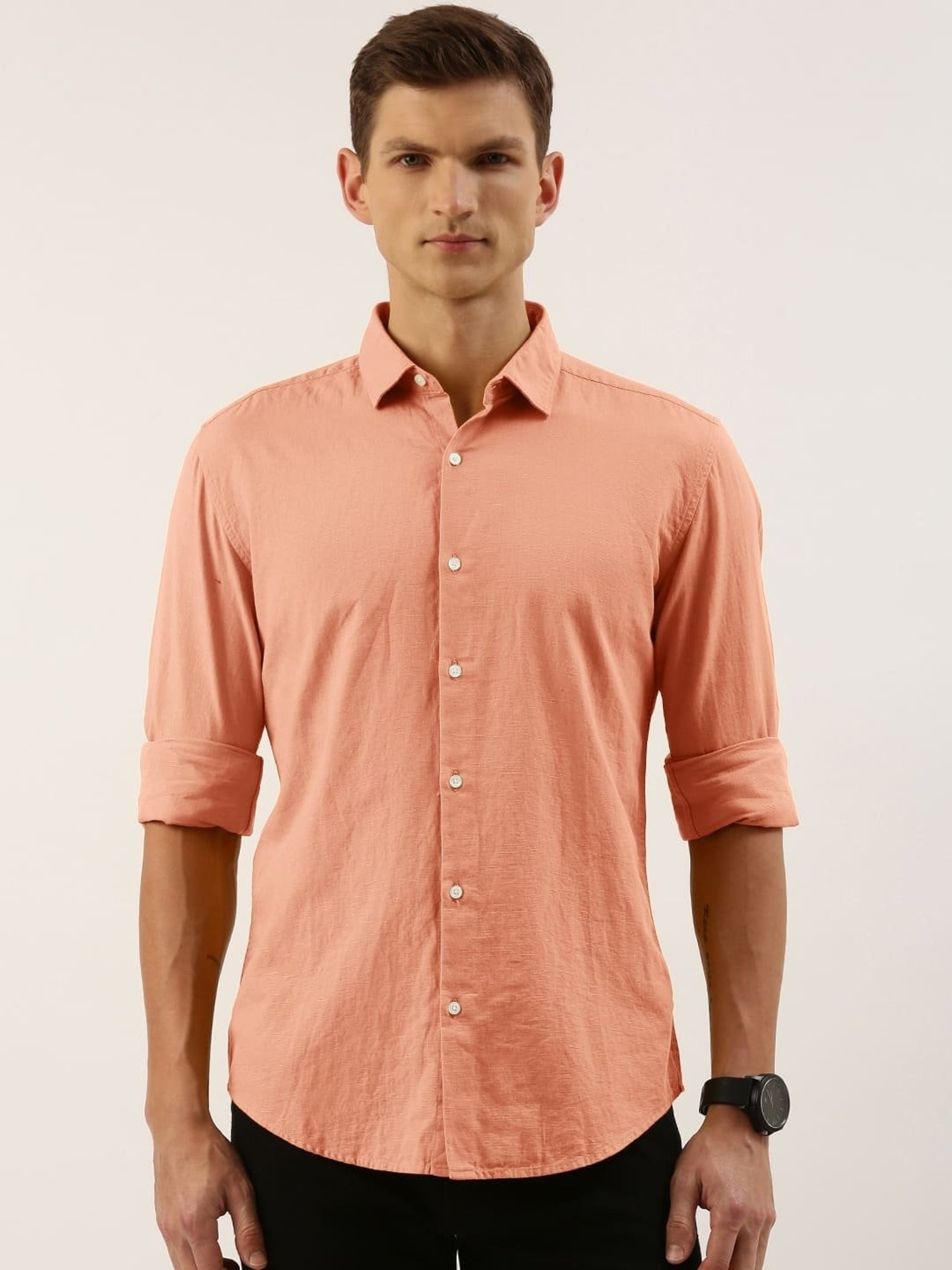 IVOC Peach Slim Fit Shirt