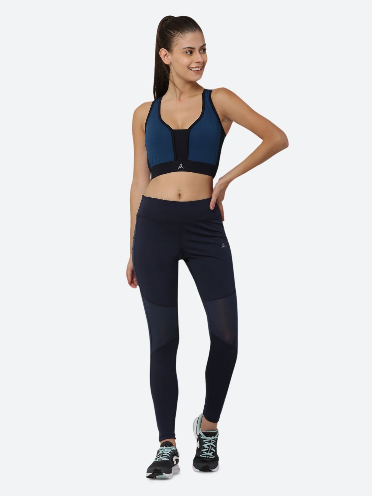 Fitleasure Teal Non Wired Padded Sports Bra