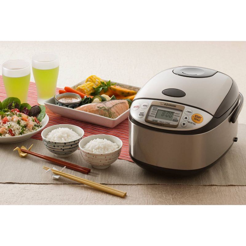 Zojirushi Micom 5.5-Cup Rice Cooker & Warmer with Steam Basket - Brown