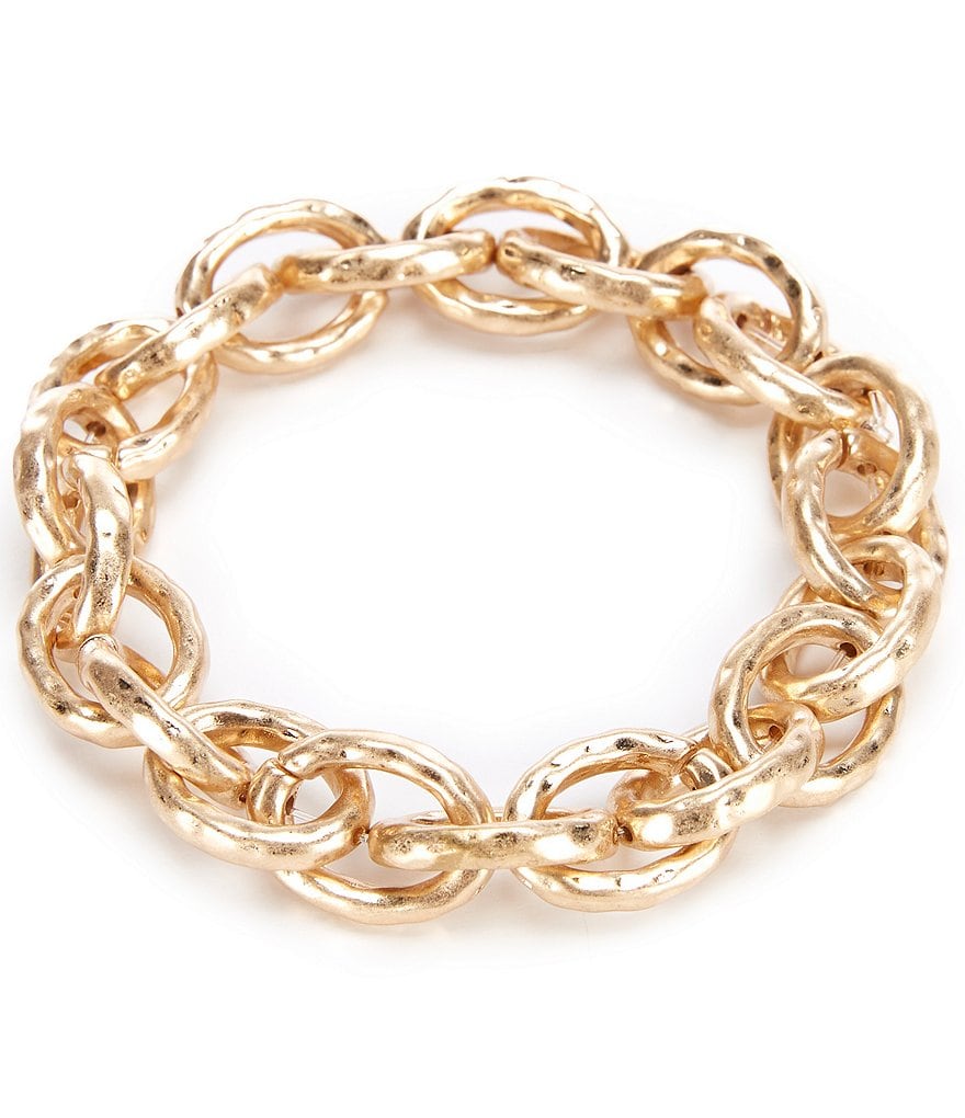 Southern Living Gold Link Chunky Stretch Bracelet