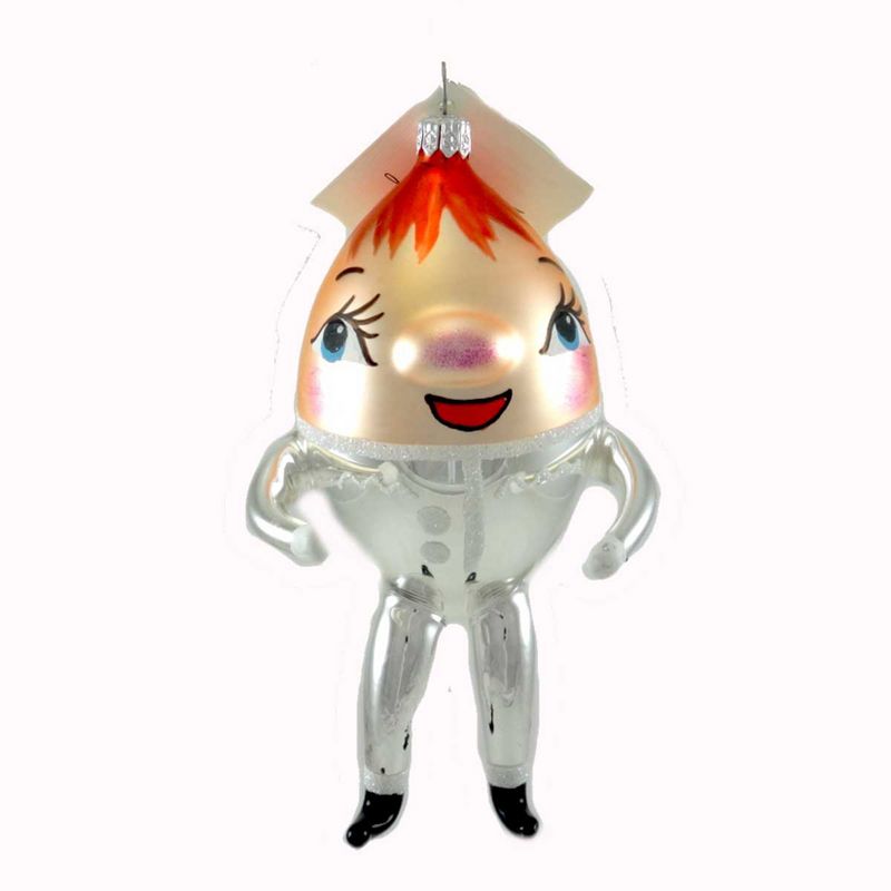 Laved Italian Ornaments Silver Egg Man  -  Tree Ornaments