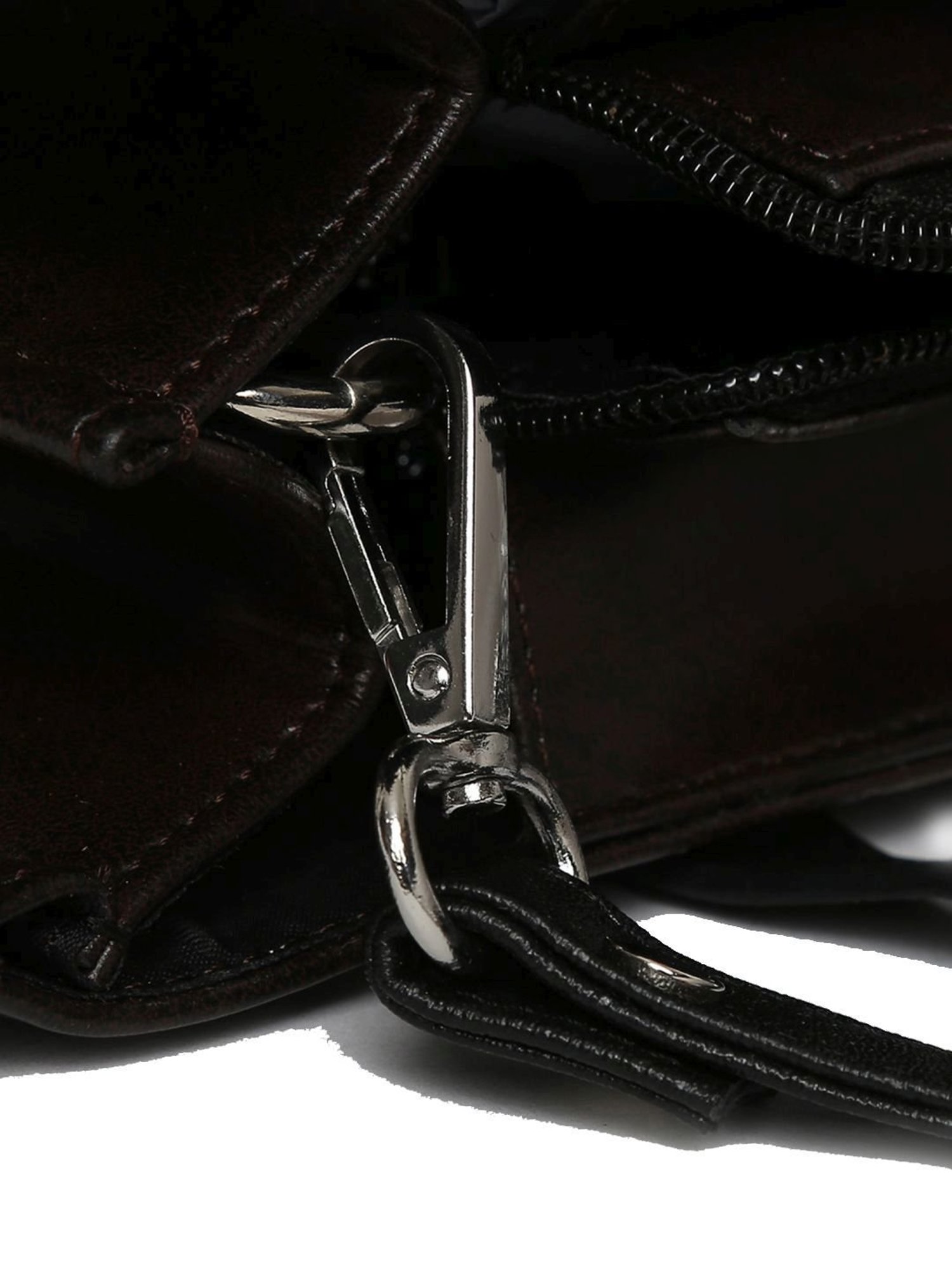 KLEIO Brown Solid Medium Handbag