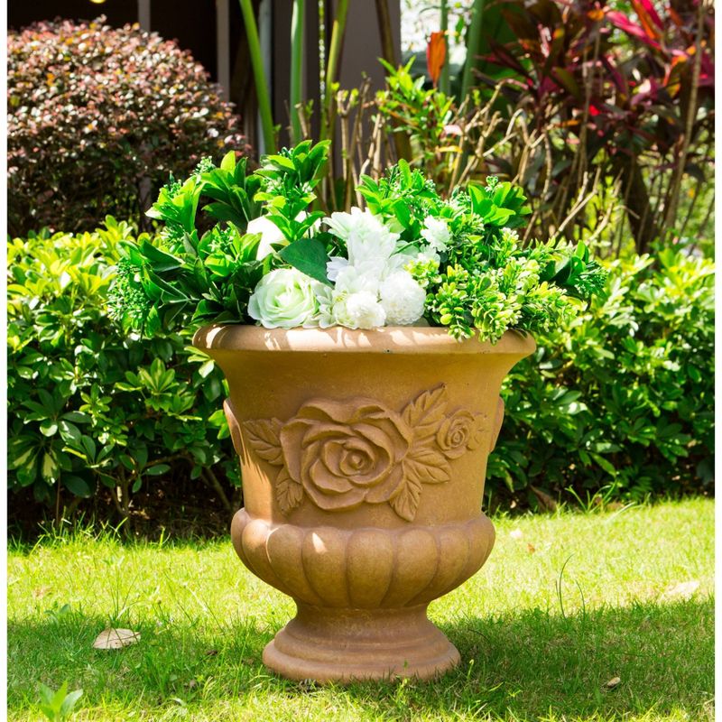 13.8" Kante Lightweight Concrete Indoor Outdoor Planter Terracota - Rosemead Home & Garden, Inc.