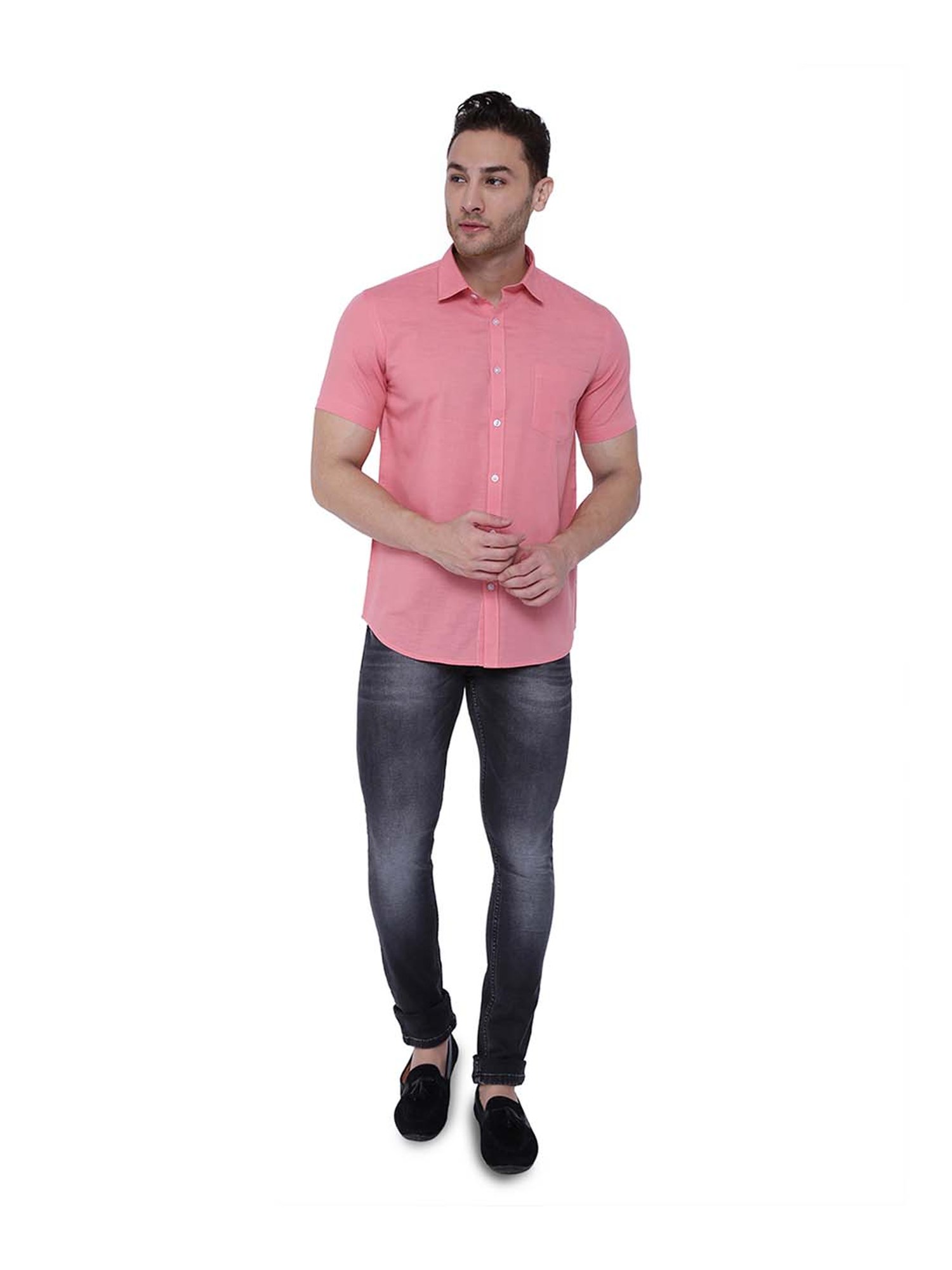 Southbay Pastel Pink Regular Fit Shirt
