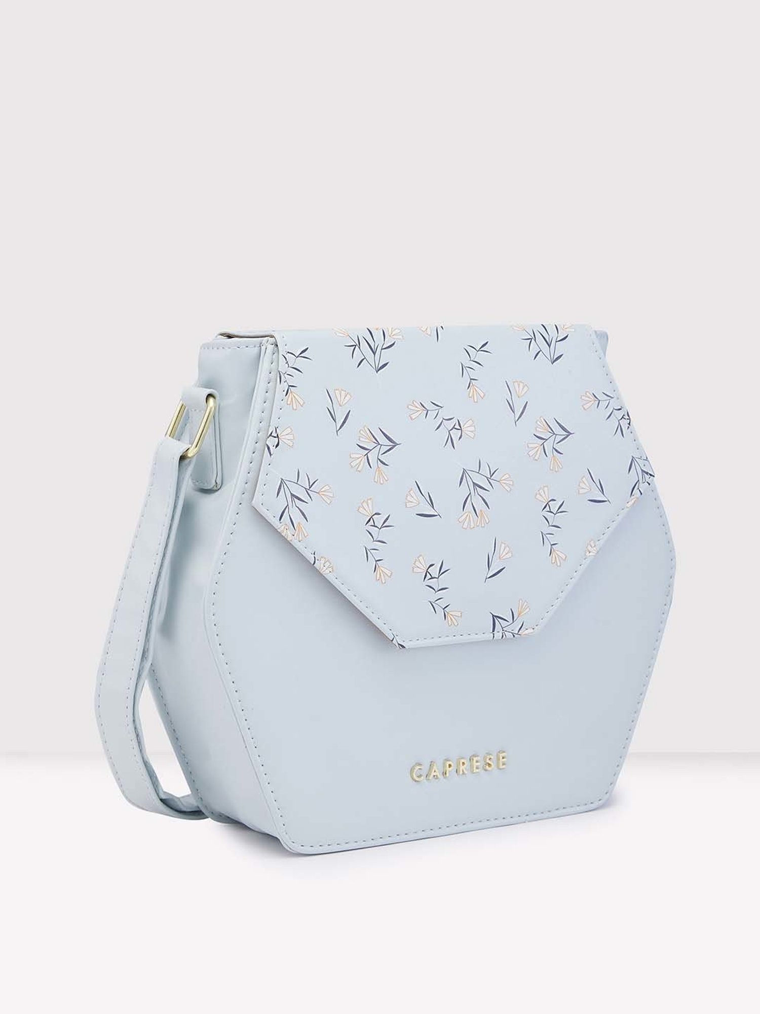 Caprese MERIDA Blue Floral Medium Sling Handbag