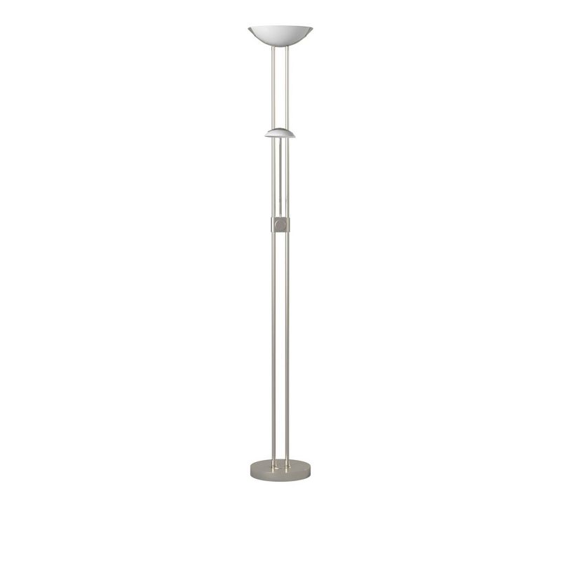 71" Baya Floor Lamp (Includes LED Light Bulb) Matte Nickel - Eglo