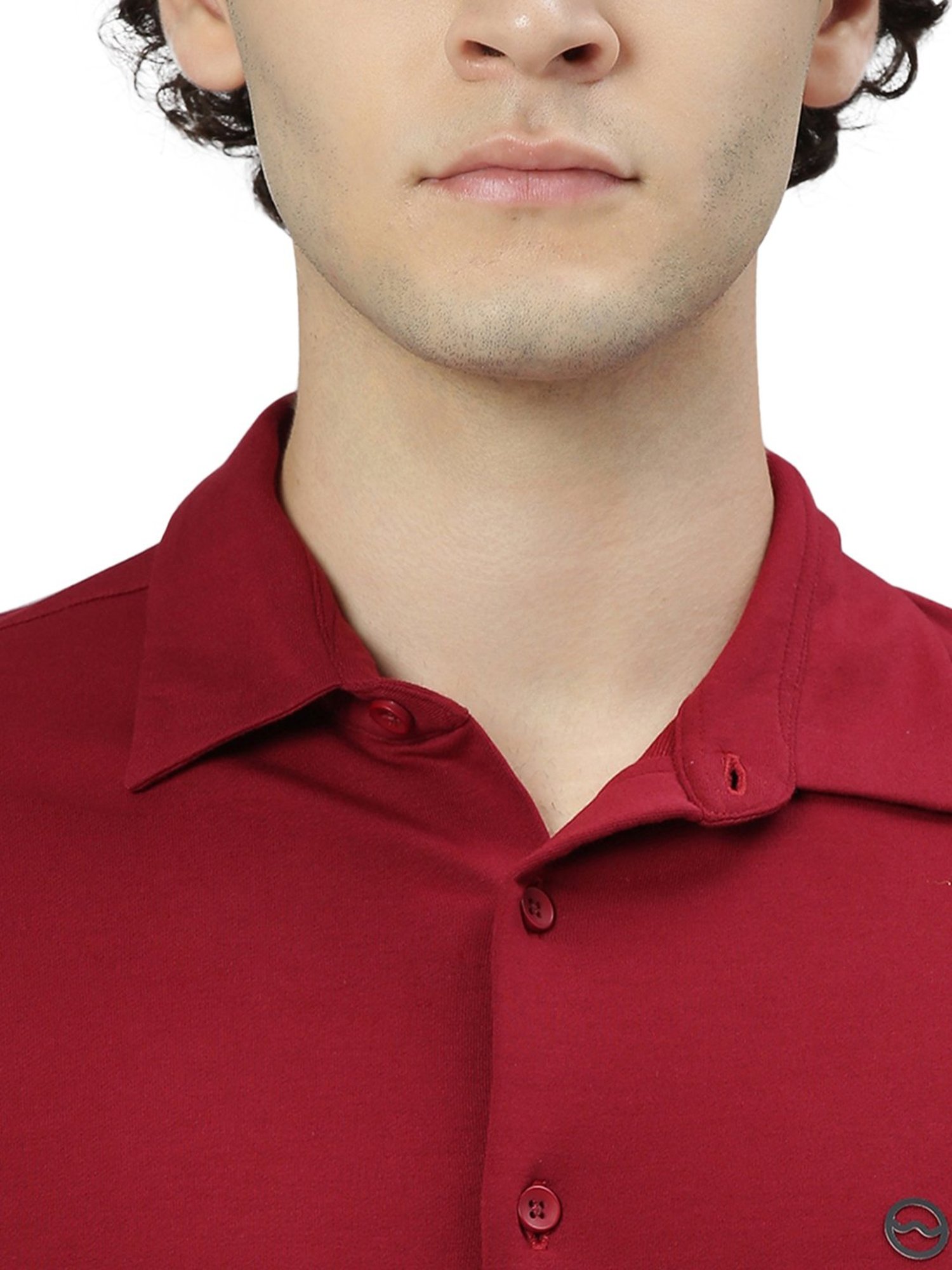 Slowave Maroon Regular Fit Shirt
