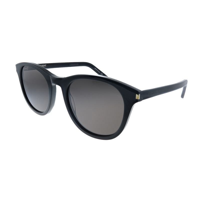 Saint Laurent SL 401 005 Unisex Round Sunglasses Black 53mm