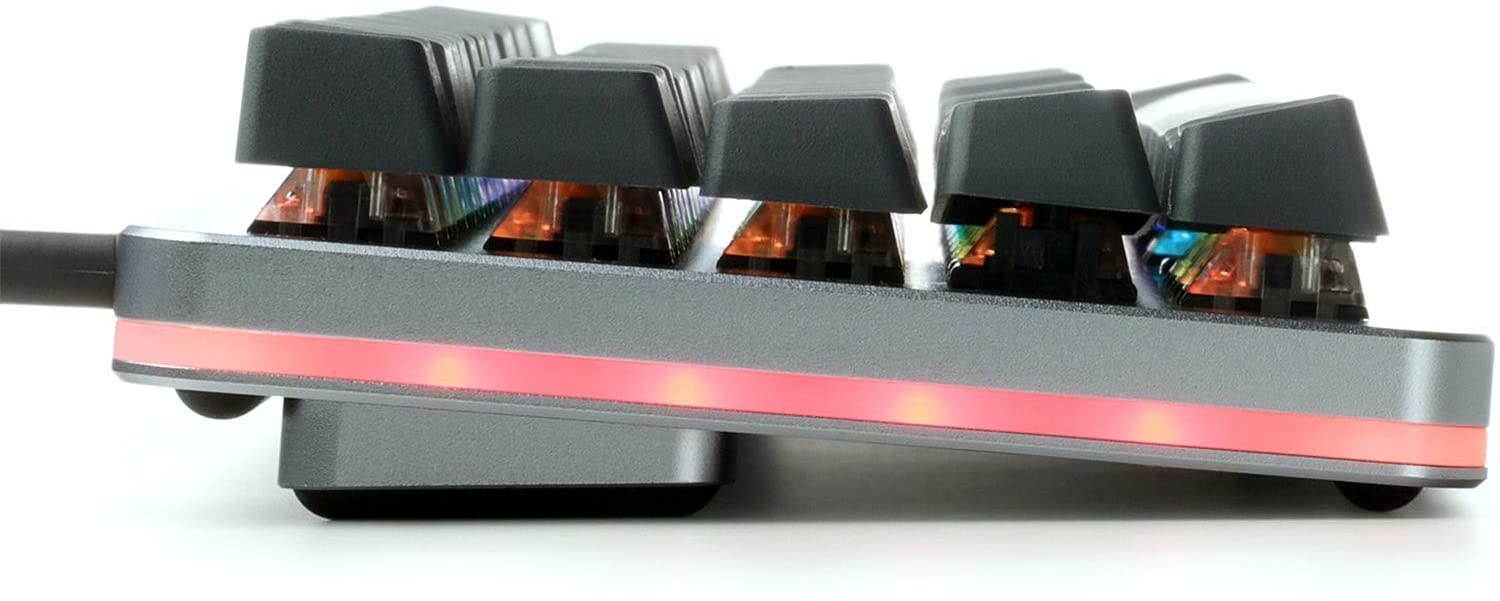 Drop ALT Mechanical Keyboard &mdash; 65% (67 Key) Gaming Keyboard, Hot-Swap Switches, Programmable Macros, RGB LED Backlighting, USB-C, Doubleshot PBT, Aluminum Frame (Halo Clear, Gray)