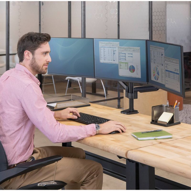 Amer Adjustable Monitor Mount, Up to 24", Black (AMR2CV) 