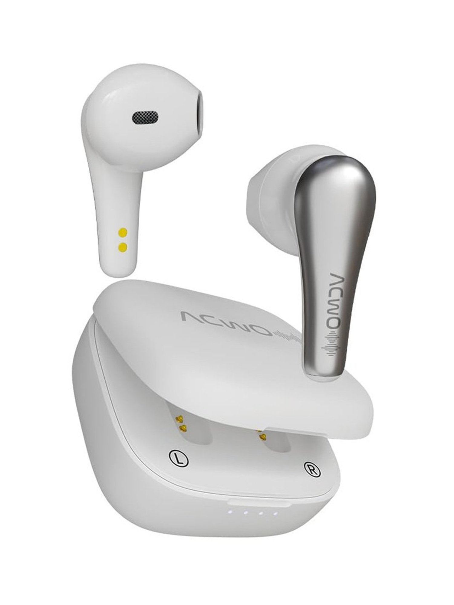 ACwO DwOTS 515 In Ear BT Earbuds with 50H Playtime, AI-ENC Technology (Pearl White, True Wireless)