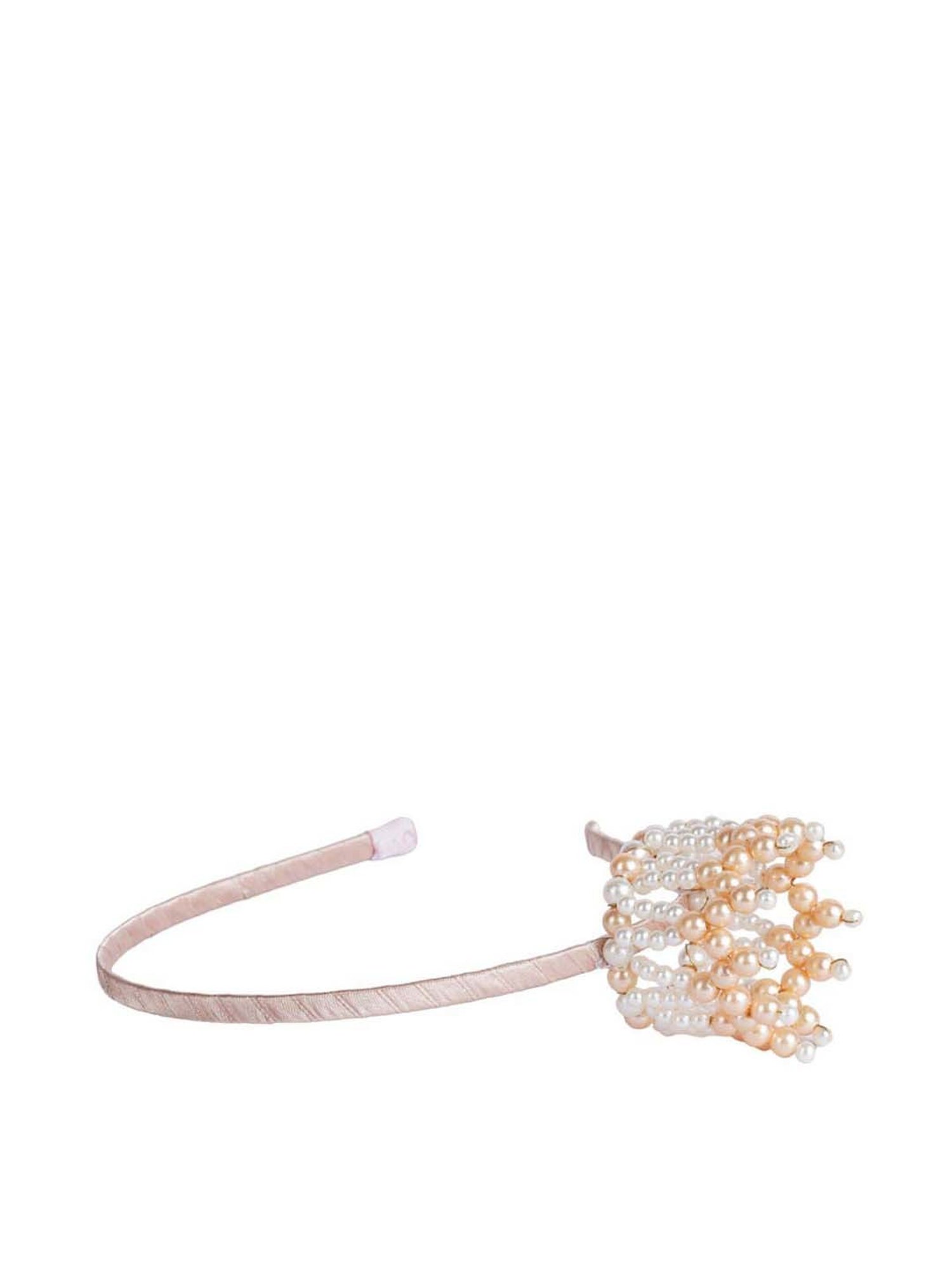 Choko Beige Embellished Hair Band