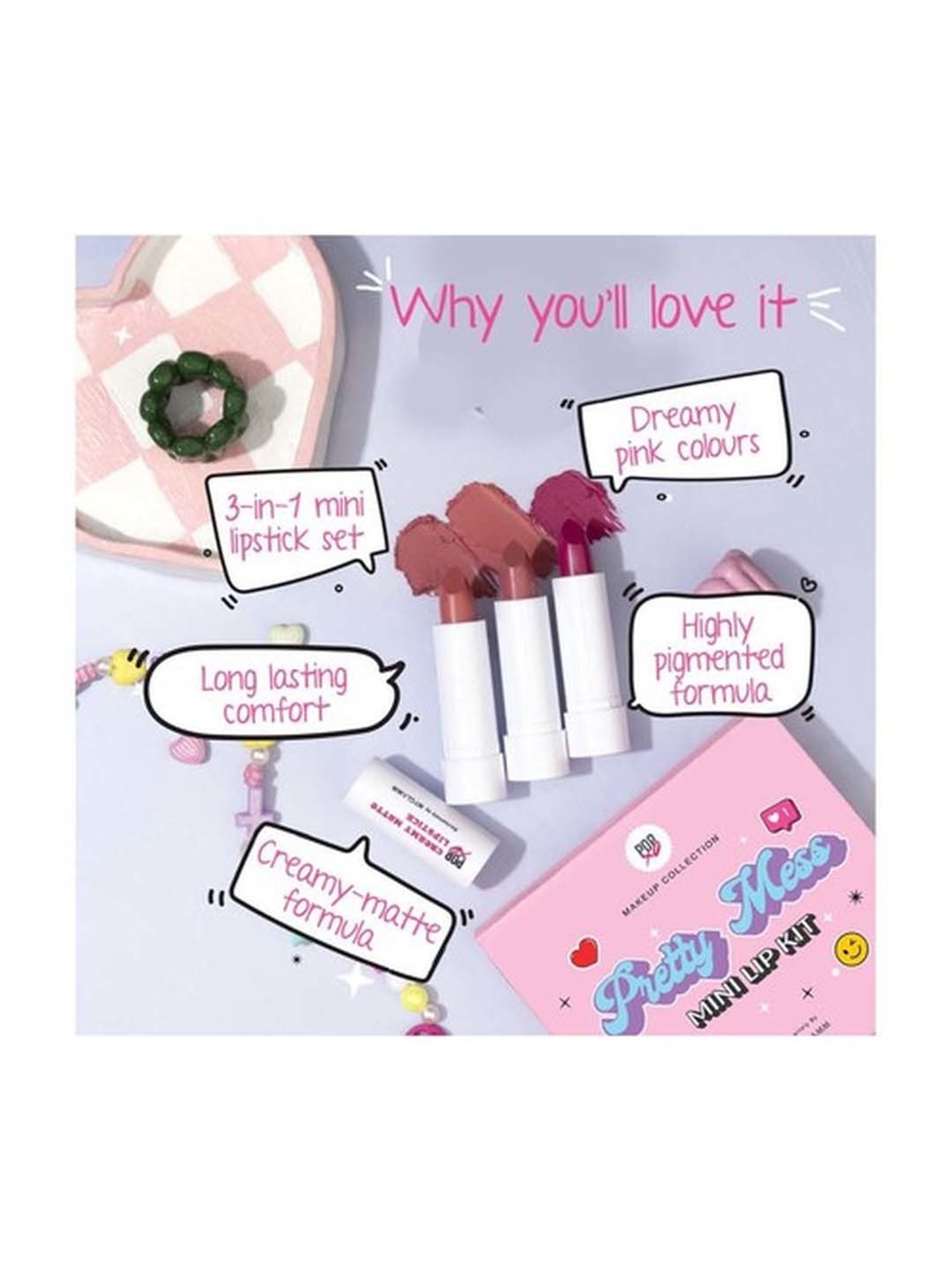 MyGlamm POPxo Makeup Collection Mini Lip Kit Pretty Mess