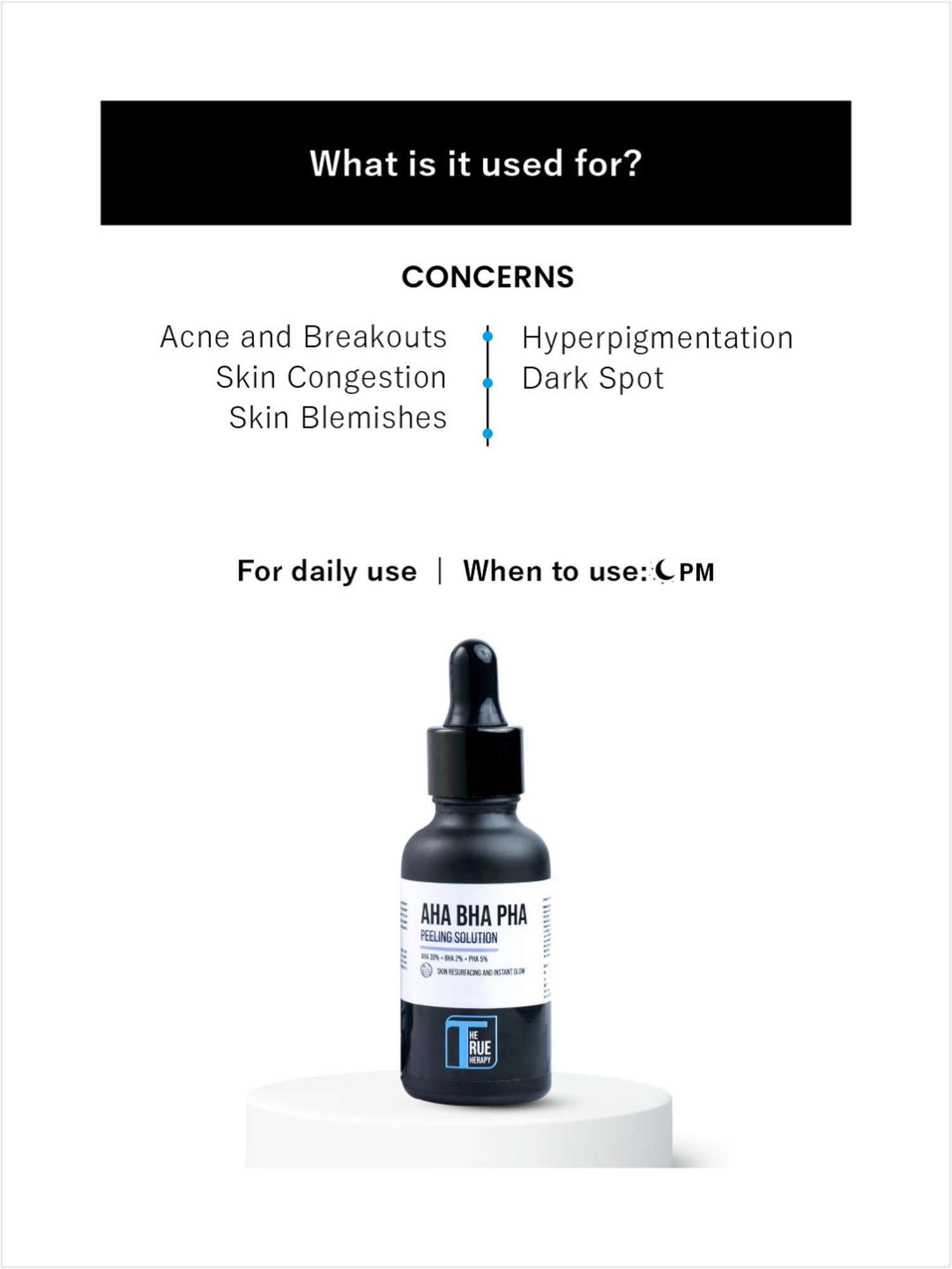 The True Therapy 30% AHA BHA PHA Skin Peeling Solution - 30 ml