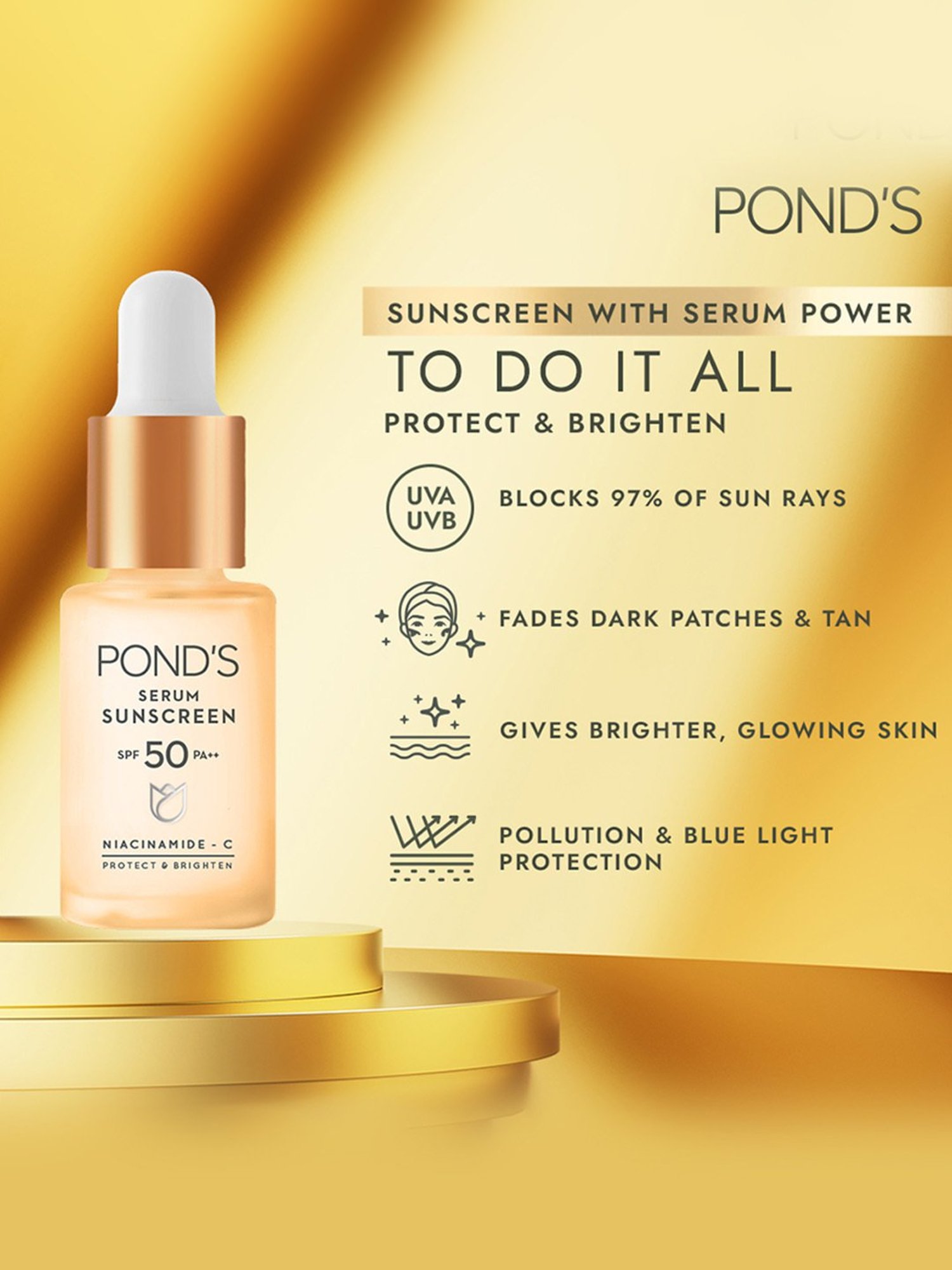 Pond's Serum Boost Sunscreen Serum SPF 50 - 14 ml
