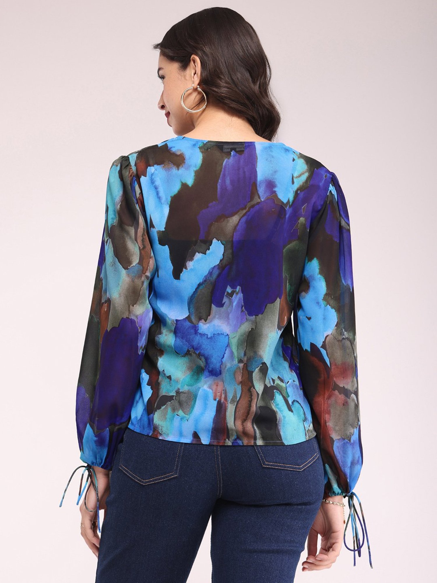 Fablestreet Blue Printed Top