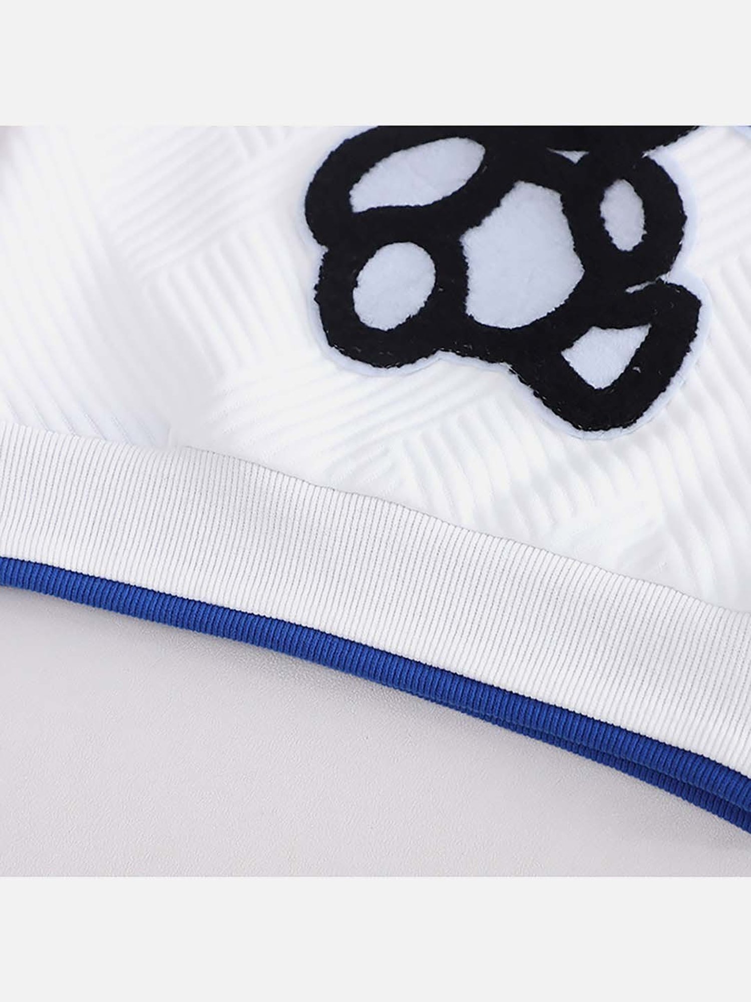 Little Surprise Box Kids White & Grey Textured Pattern Full Sleeves Sweatshirt Set