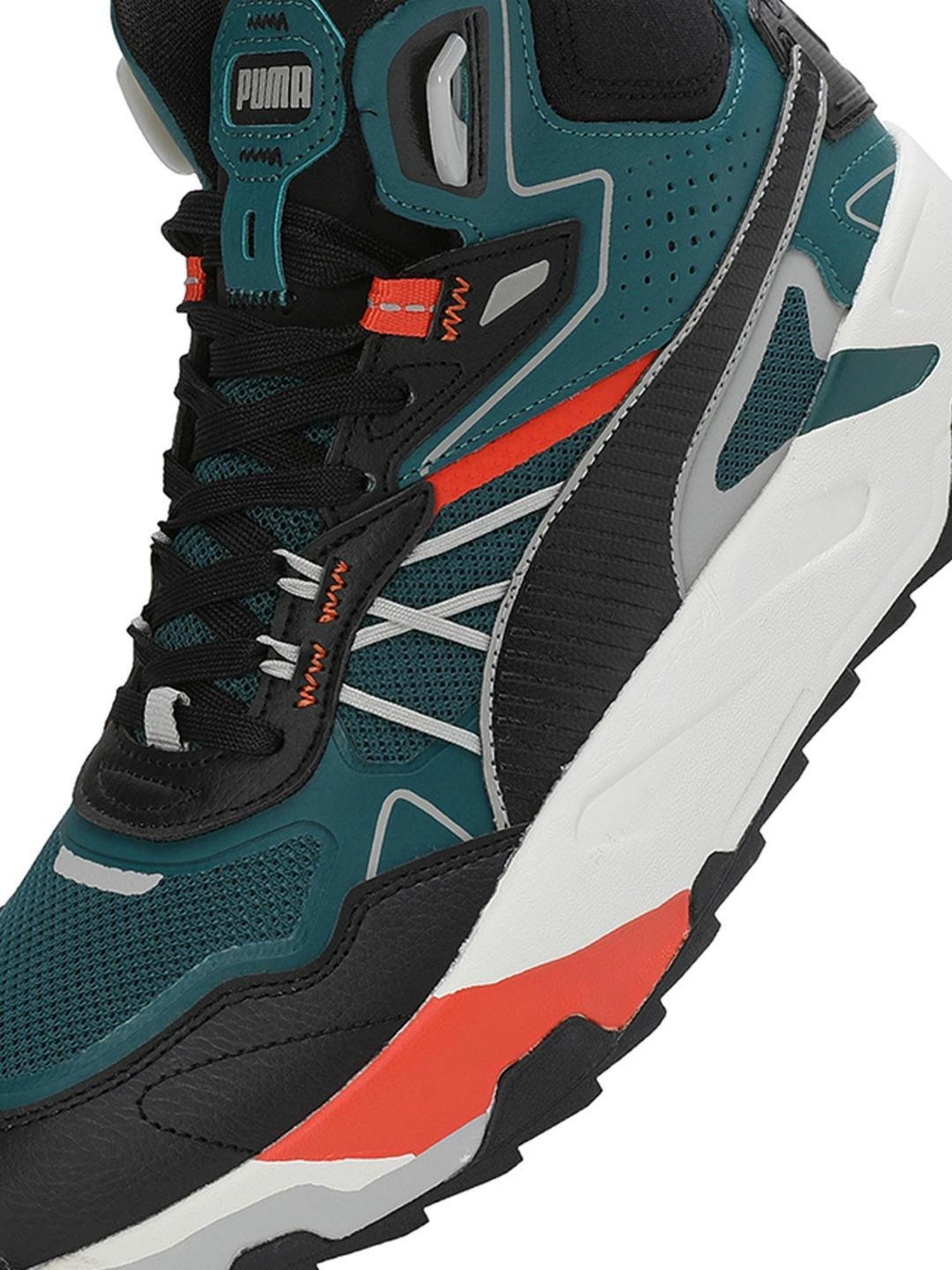 Puma Men's Trinity Mid Hybrid Mint Blue Ankle High Sneakers