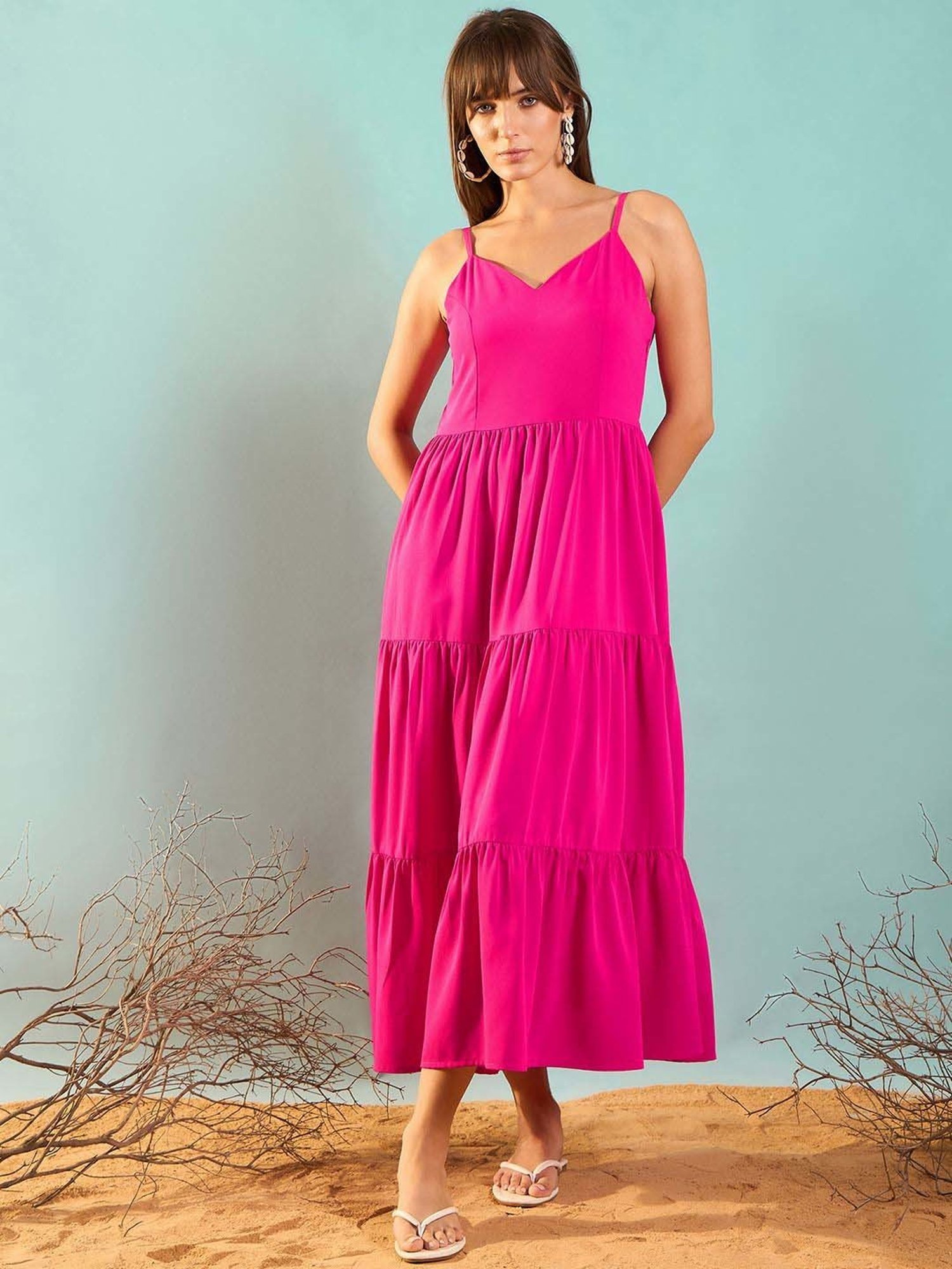 Rare Hot Pink Maxi Dress