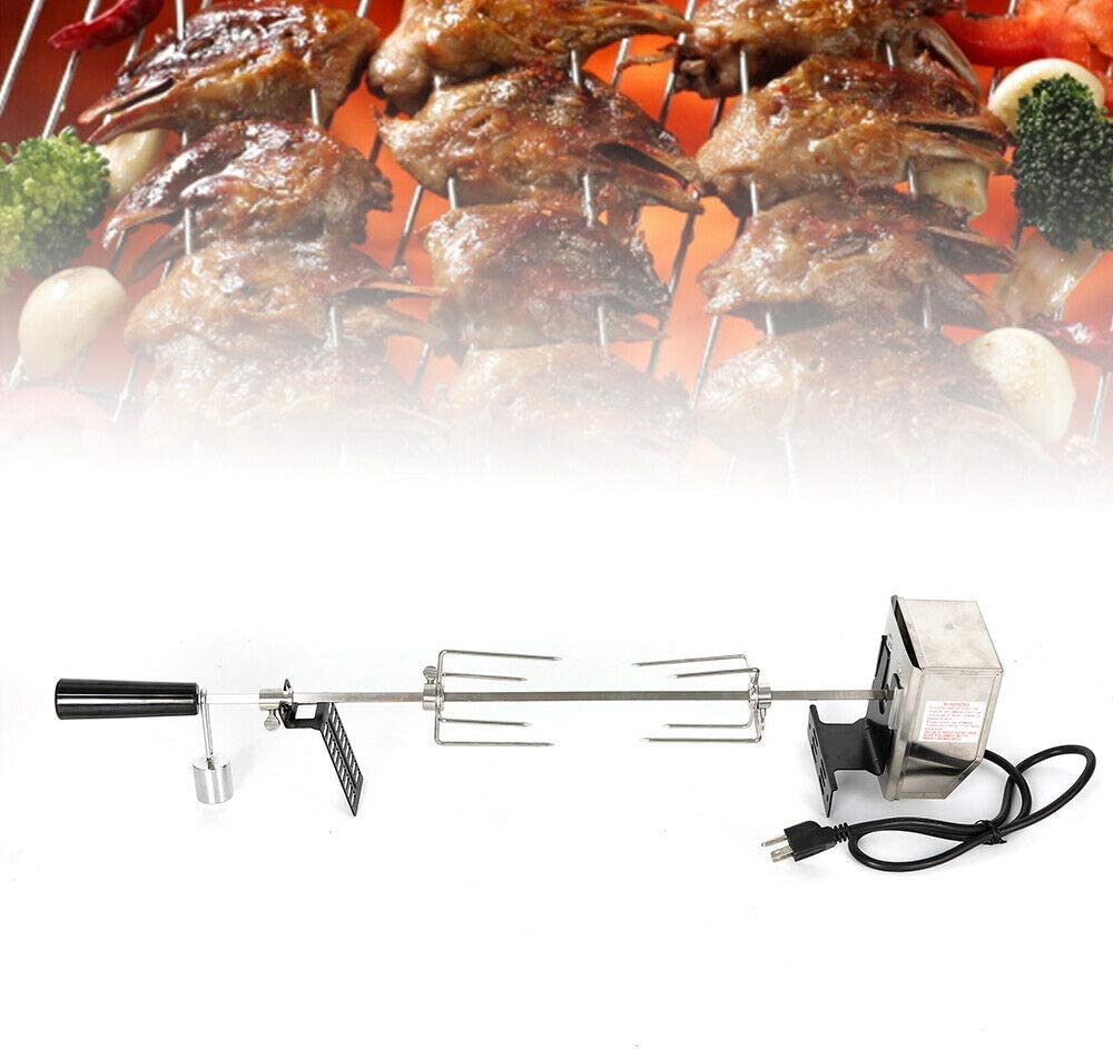 TFCFL Electric barbecue grill motor rod, universal barbecue grill replacement barbecue kit, 110V 4W, suitable for families, resorts