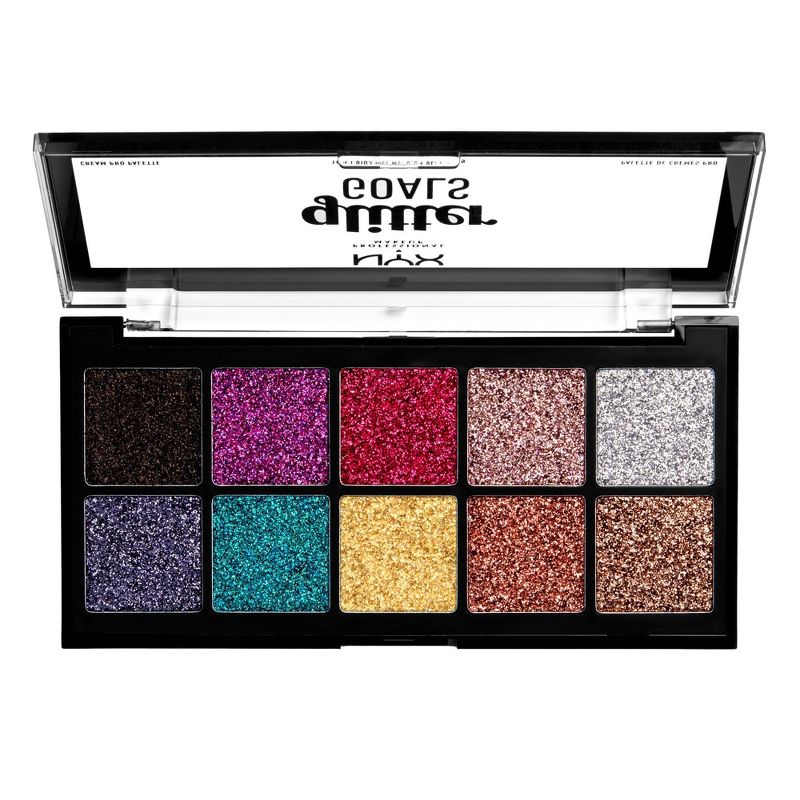 NYX Professional Makeup Glitter Goals Cream Pro Eye Shadow Palette - 3.61oz