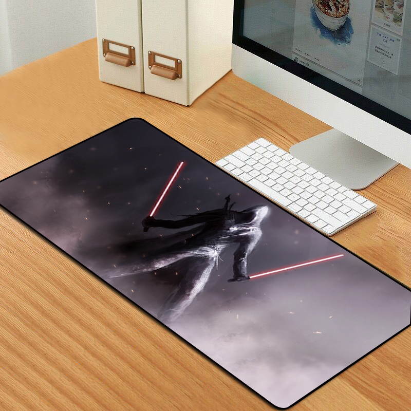 HISPETECH Star Wars Mouse Pad 800x300mm Large Mouse Pad Locking Edge Nature Rubber Computer Gaming Mousepad XL for PC Laptop Desktop
