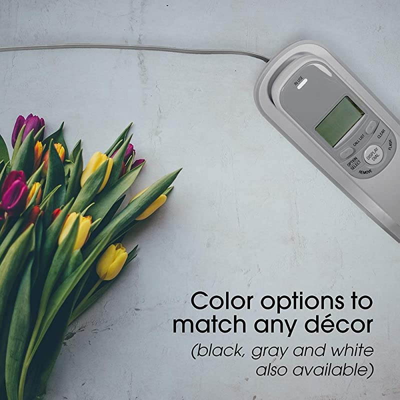 Telephone Line Cord 15 Feet Phone Cord Modular Jack Ends Works for Phone Modem or Fax Machine for Use in Home or Office Satin 30056