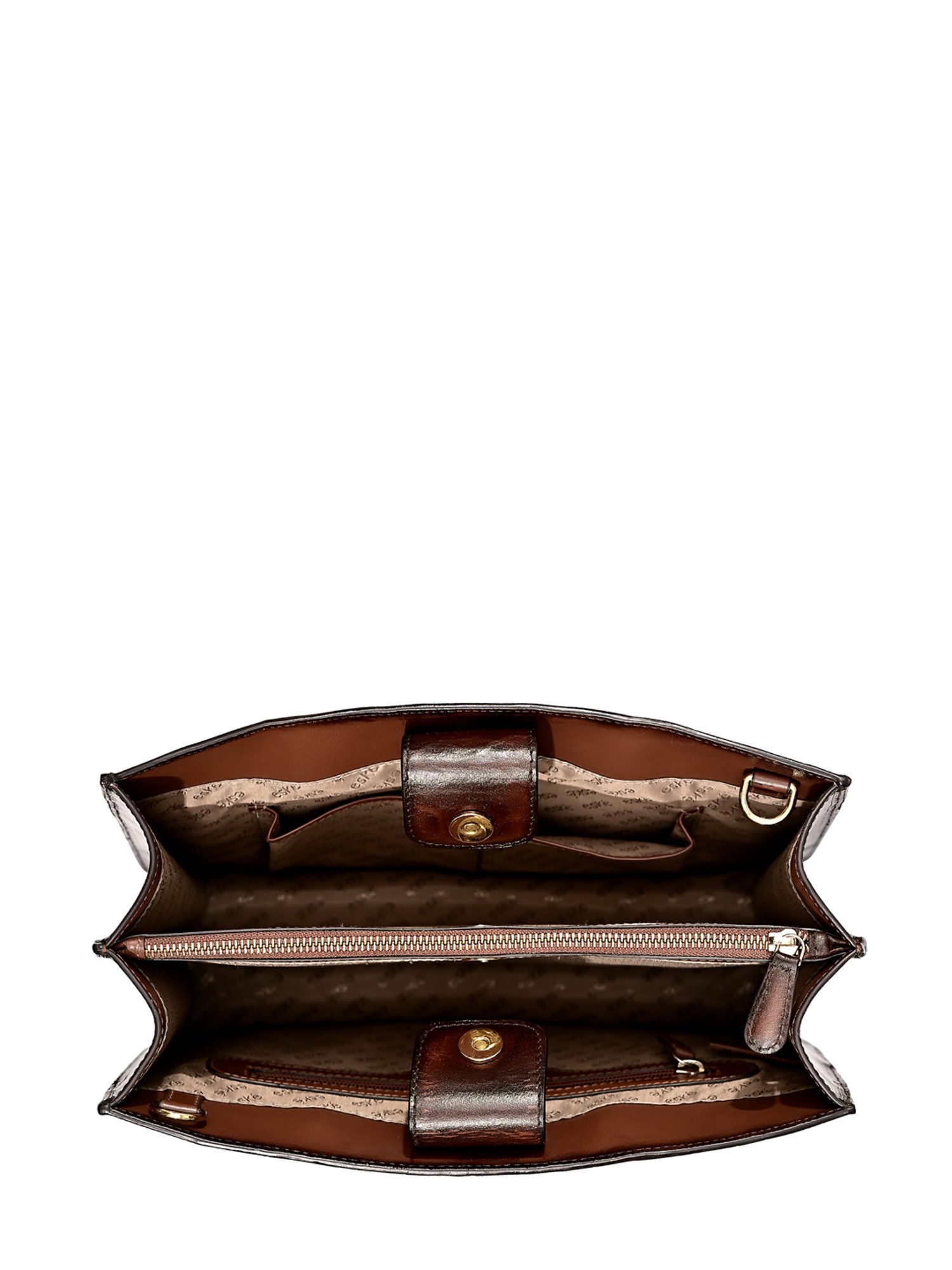 Eske Noah Tan Textured Leather Large Satchel Handbag