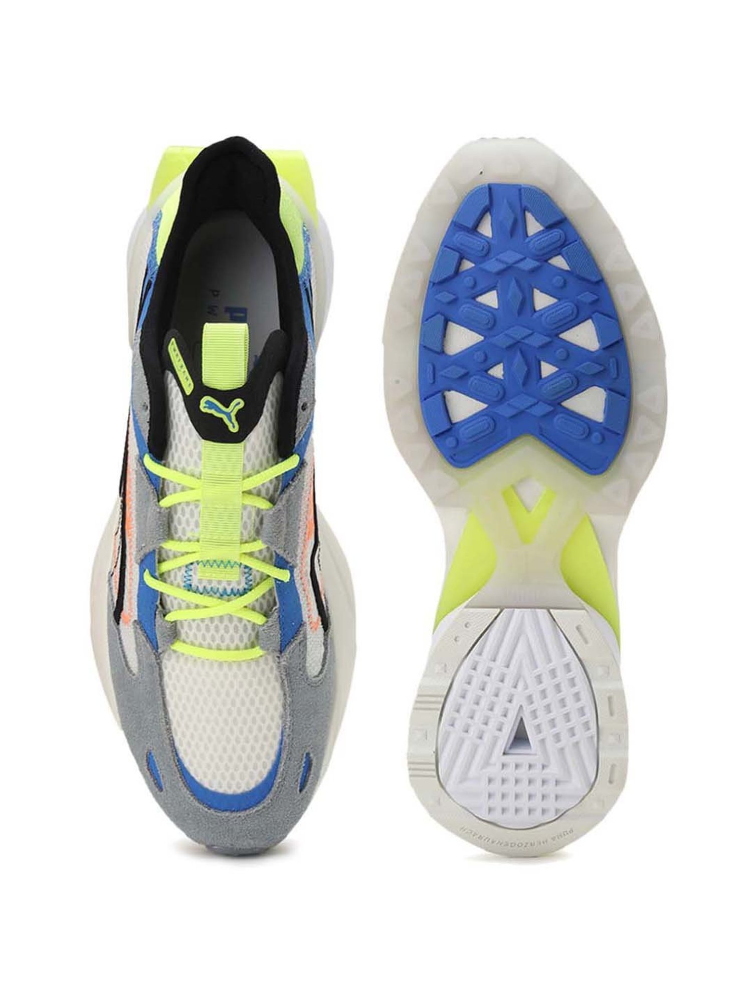 Puma Men's PWRFRAME OP 1 Abstract Trainers Beige Casual Sneakers