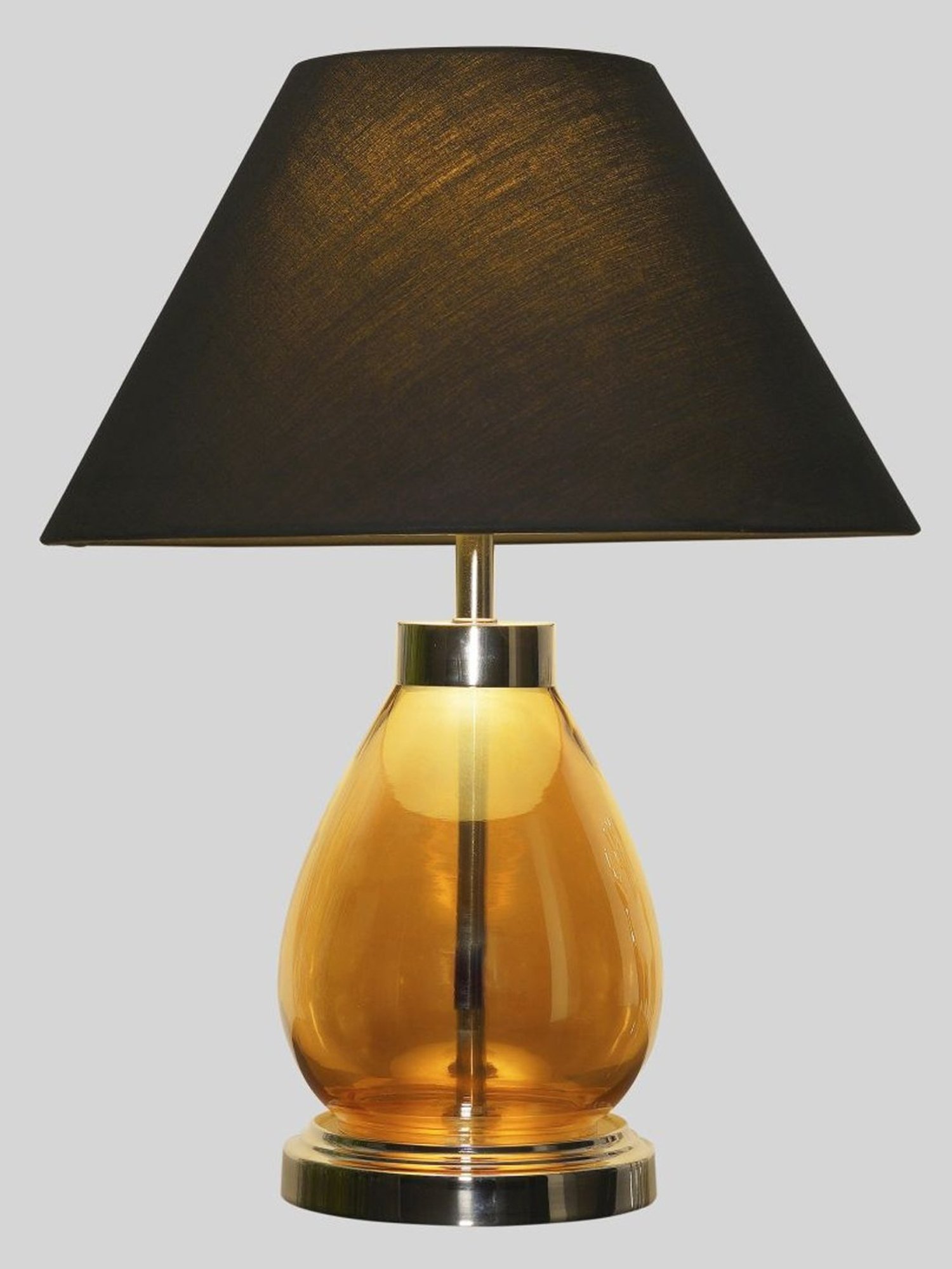 Kapoor Lamp Shades Amber & Pink Glass Fondi Finish Table Lamp