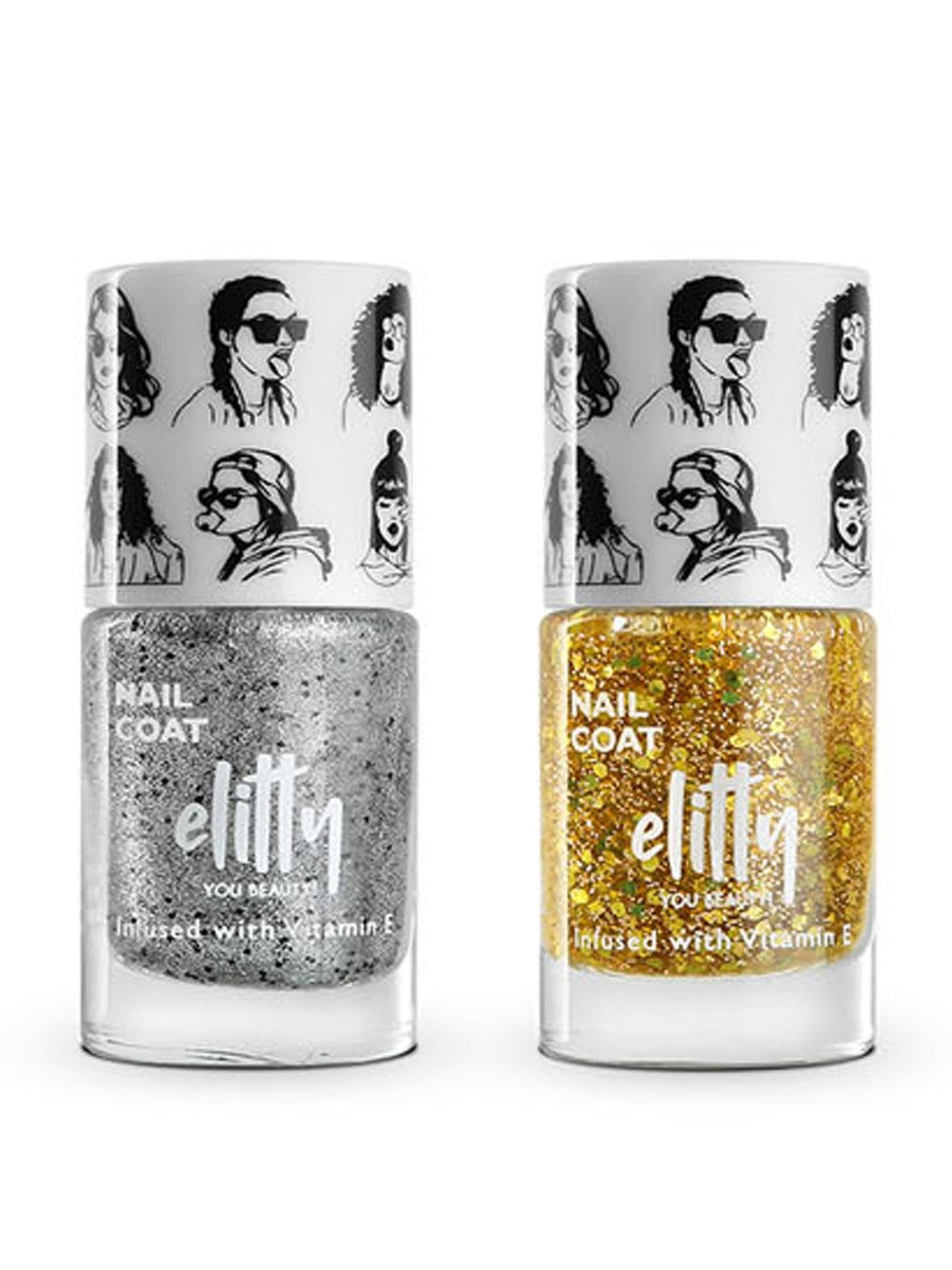 Elitty Mad Over Nails Nail Polish Party Combo - Pack of 2 - Ice Breaker, Golden Hour