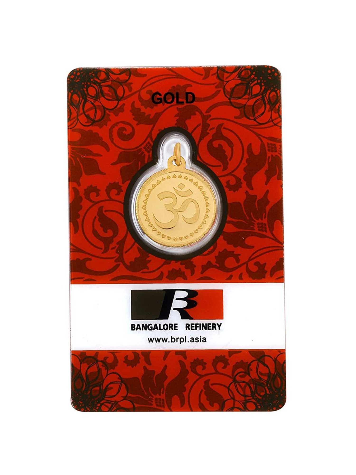 Bangalore Refinery Om 24k (999) 2.5gm Gold Coin cum Pendant