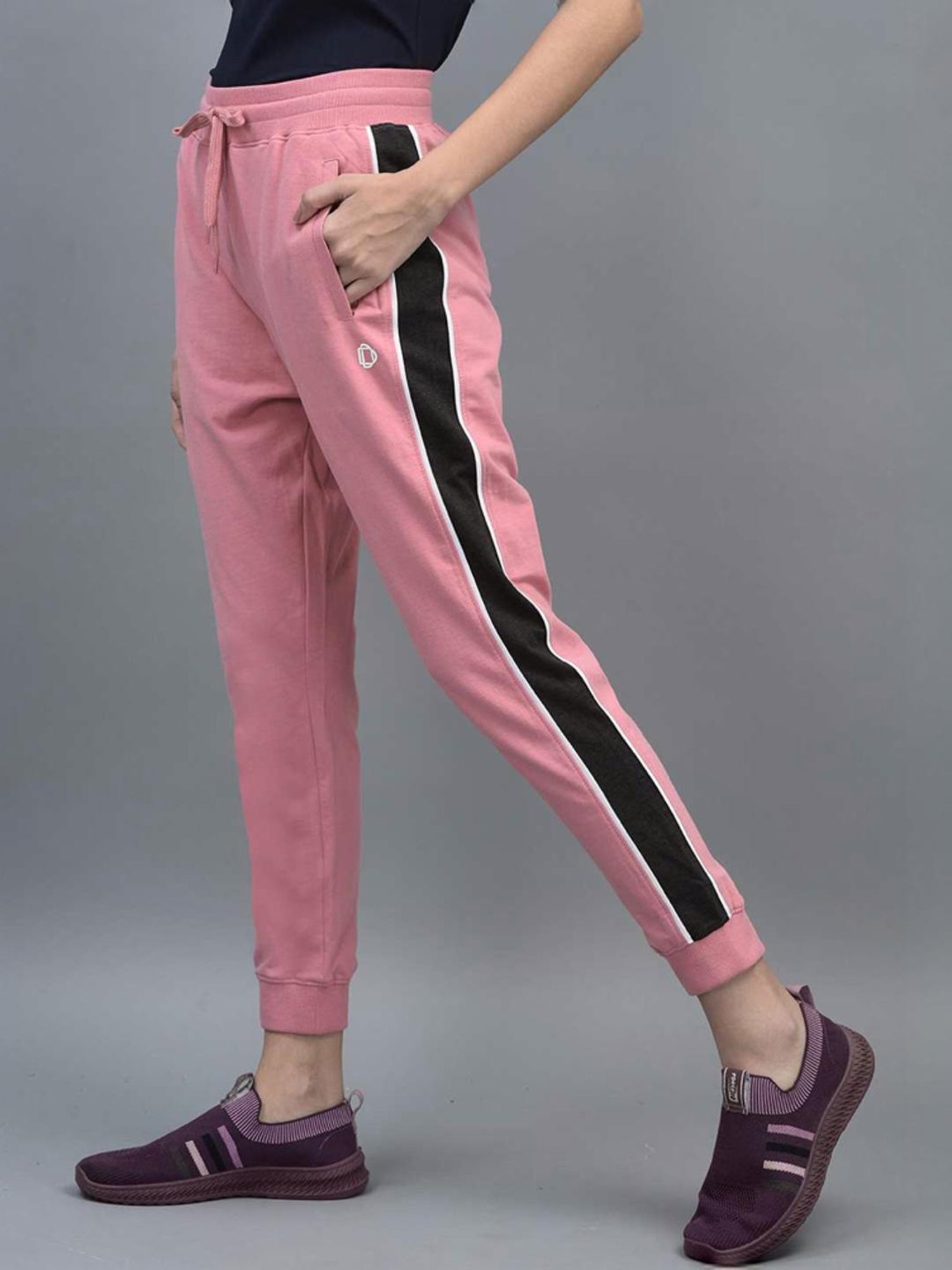 Dollar Green & Pink Cotton Printed Joggers - Pack Of 2