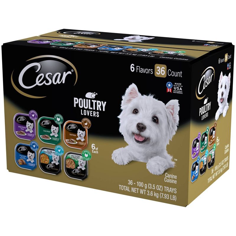 CESAR Poultry Flavor Wet Dog Food Variety Pack - 36ct