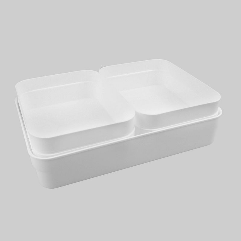 9ct Plastic Drawer Bins White - Bullseye's Playground™