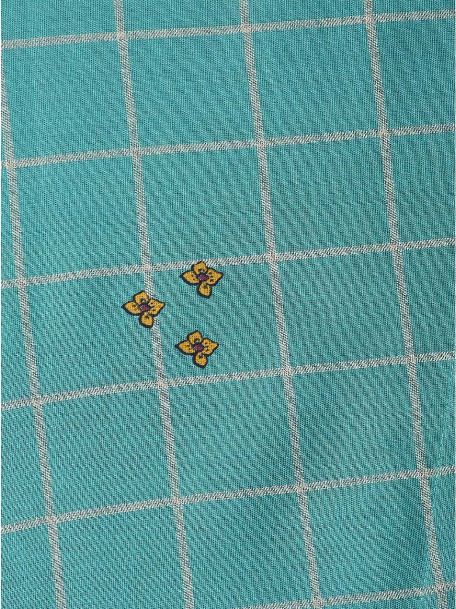 Akkriti by Pantaloons Blue Cotton Floral Print Top