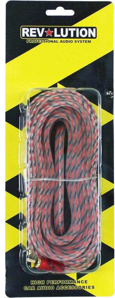 Revolution 12 Feet Triple Shielded Spiral Twist RCA Audio Cable Signal Cable