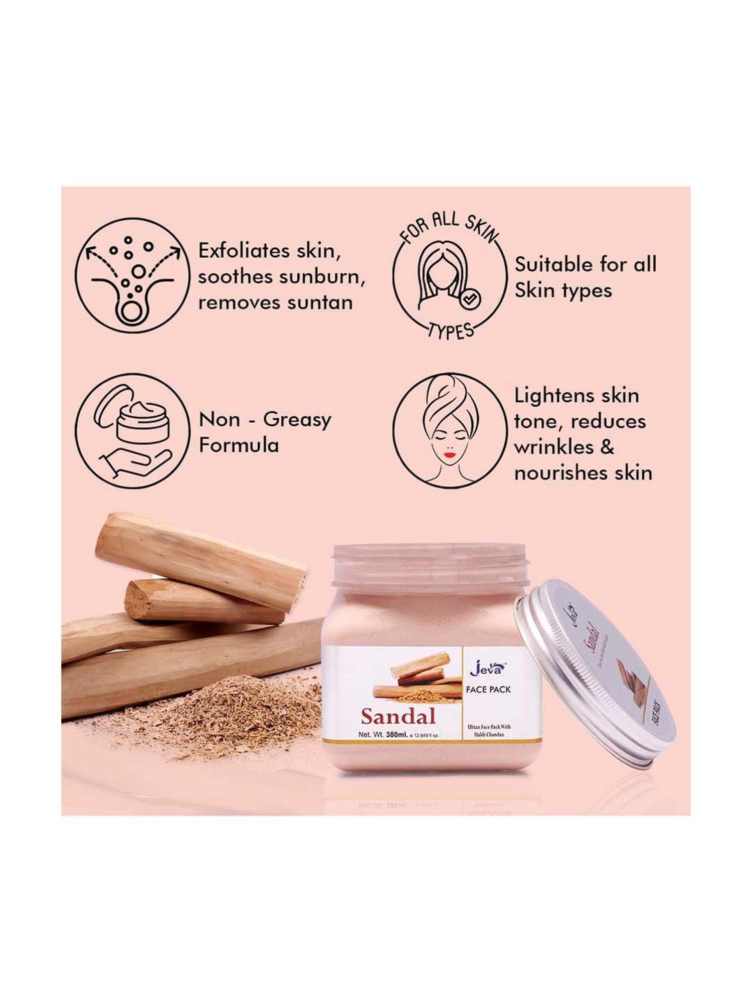 Sandal Ubtan face pack with Haldi Chandan - 380 ml